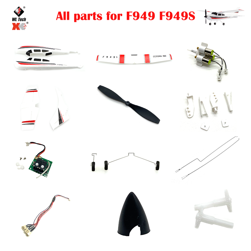Wltoys f949 f949s rc avião acessórios motor fuselagem receptor placa asa hélice trem de pouso carregador para f949 f949s peças