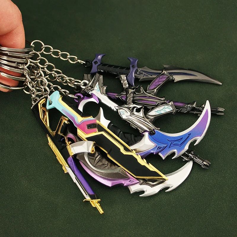 Valorant Weapon Melee Reaver 2,0 Керамбитский нож Металл M4 Игровая периферия Самурайский меч Модель из сплава Брелок Подвеска Подарки Игрушки