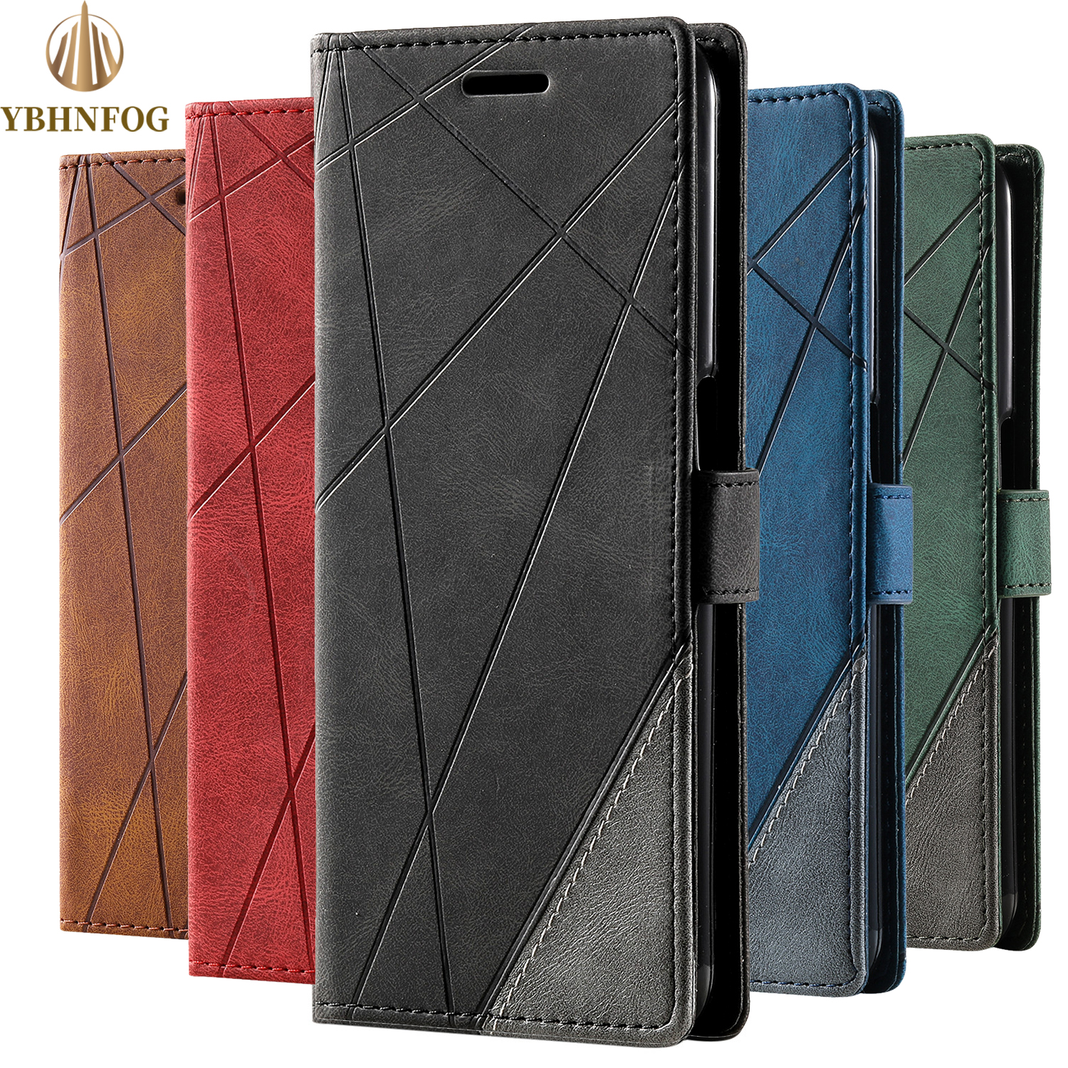 Custodia Flip per Samsung Galaxy Note 8 9 10 Plus 20 Ultra A5 2017 A6 A8 Plus 2018 A7 2018 Portafoglio magnetico in pelle con supporto