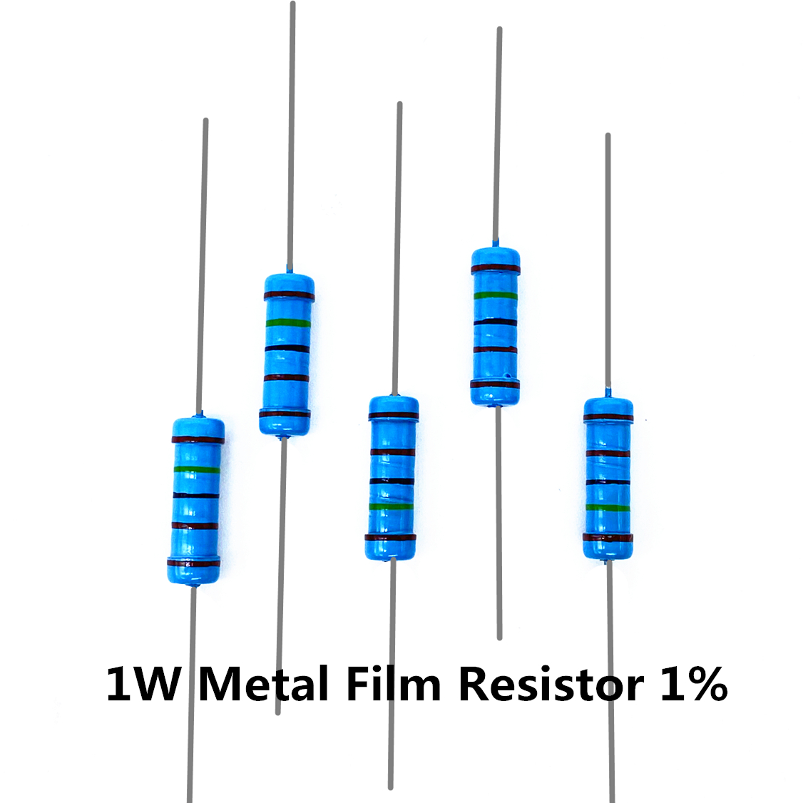 20PCS 1W Metall Film Widerstand 1% Fünf-farbe Ring Power Widerstand 0.1 ~ 1M 2 4,7 10R 47 100 220 360 470 1K 2,2 K 10K 22K 4,7 K 100K Ohm