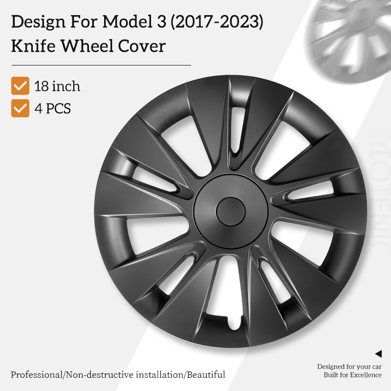 4 Stuks 18-Inch Mes Wieldop Voor Tesla Model 3 2017-2023 Prestaties Hub Caps Vervanging Wieldop volledige Velg Cover Accessoires