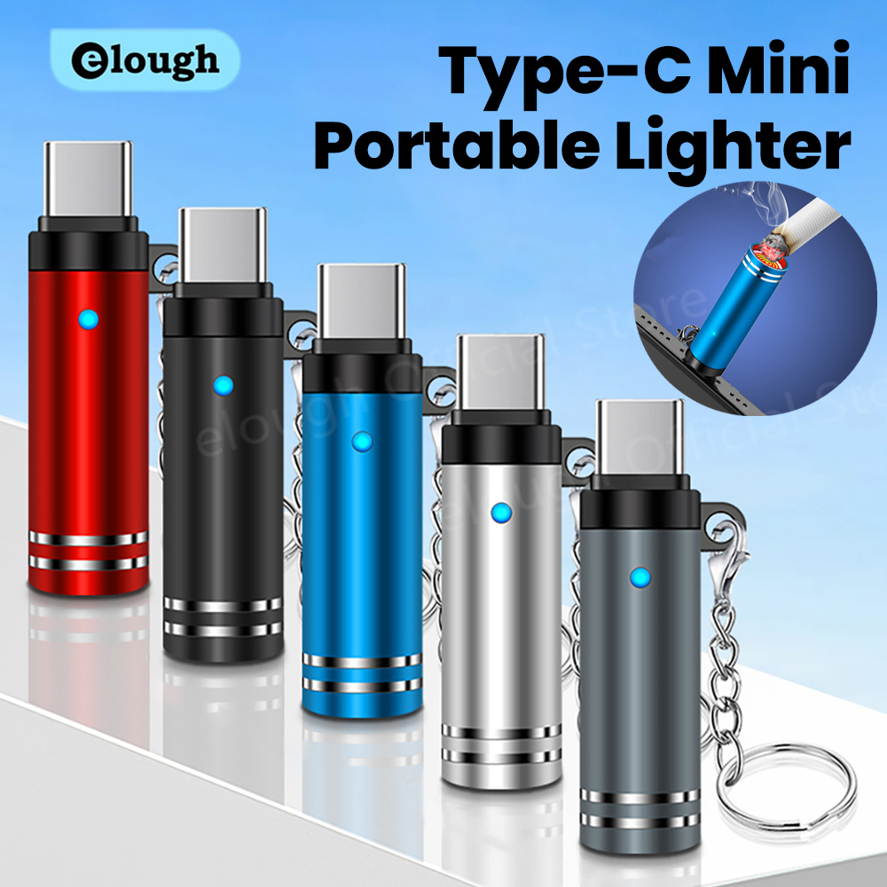 Mini encendedor de cigarrillos tipo C para teléfono móvil, encendedor de cigarrillos con soplado de aire, adaptador de encendedor USB C de seguridad para exteriores para iPhone 17 Pro