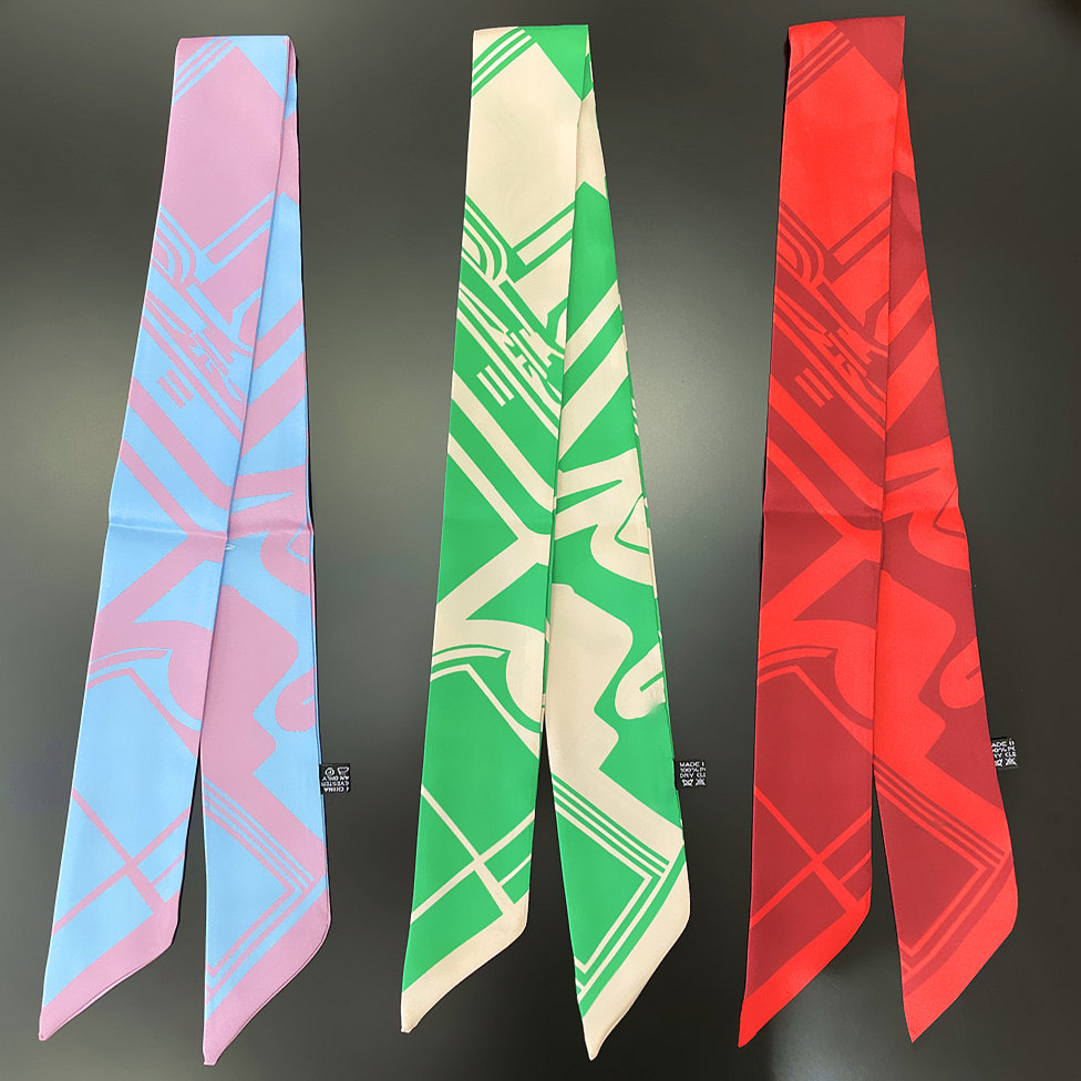 Brand Design Sjaal Dames Zomer Zijden Sjaal Voor Dames Haaraccessoires Foulard Haar & Tas Sjaals Mode Hoofdbanden