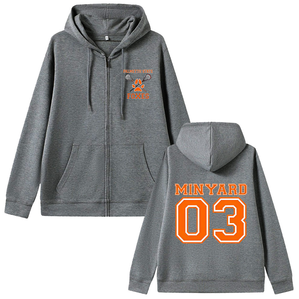 Alles voor het spel The Foxhole Court Palmetto State Foxes Rits Hoodie Mannelijke Casual Zip Up Jas Heren Dames Mode Oversized Jas