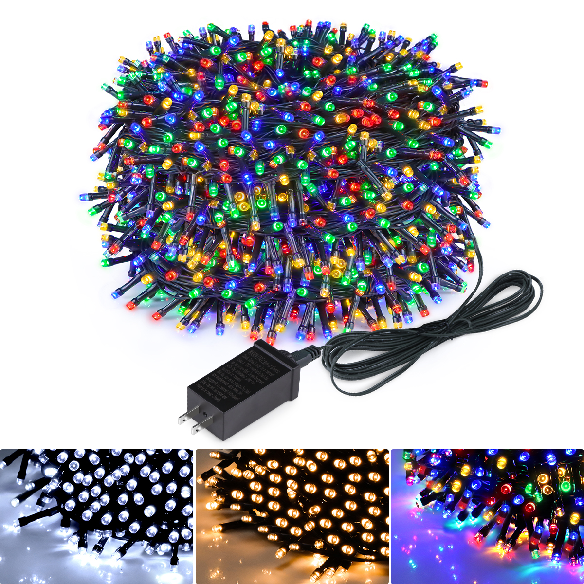 Guirlande lumineuse LED étanche pour décoration de noël, prise ue/US 24V, guirlande lumineuse féerique pour décoration extérieure de salle de jardin