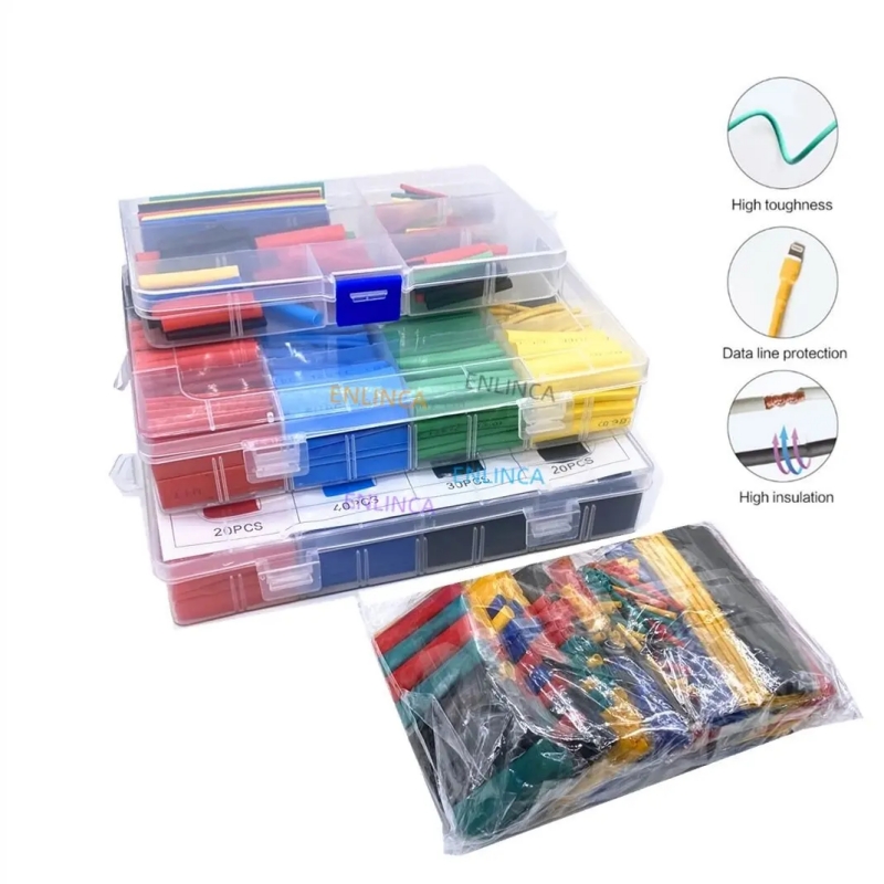 328 pièces 164-780 pièces Tube thermorétractable isolation Tube rétractable assortiment électronique polyoléfine fil câble manchon Kit