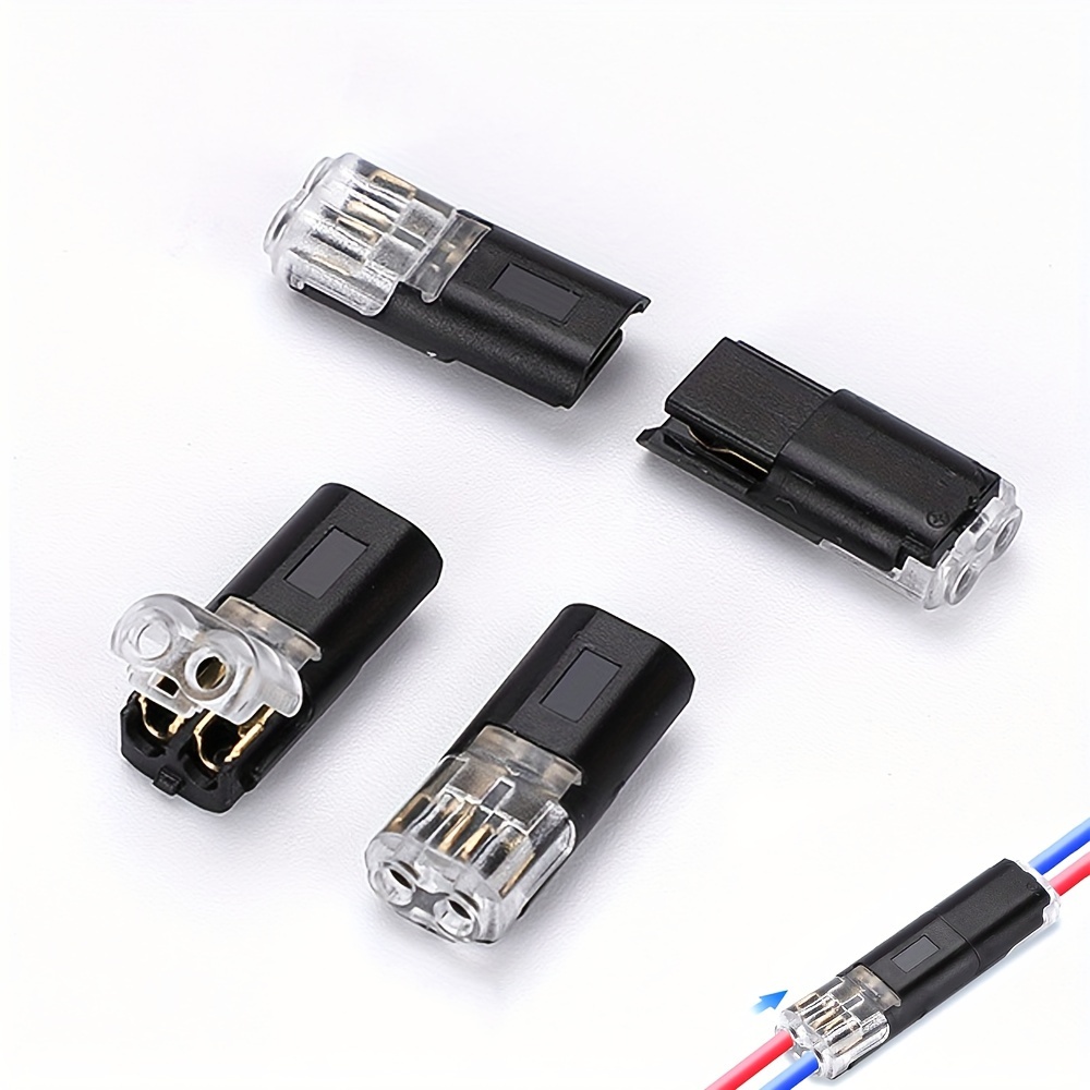10/30/50pcs D2 듀얼 라인 연동 분리형 LED 납땜 없음, 와이어 스트리핑 없음 빠른 연결 터미널 커넥터