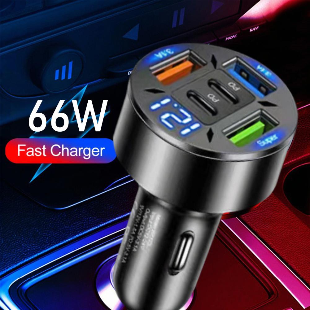 デジタルディスプレイ車 3USB 車の充電器高速電話ヘッドモバイル充電 PD 電話アダプタ車のモバイル充電