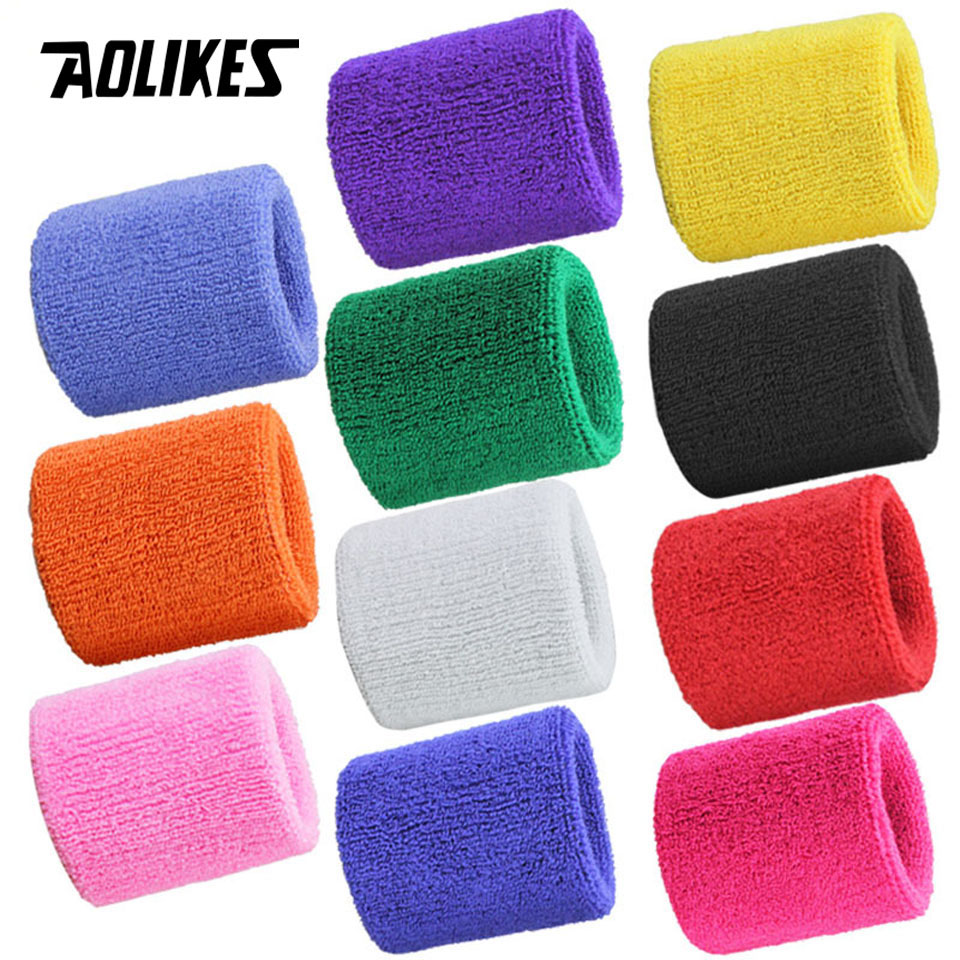 AOLIKES 1 pièces attelle de poignet Support enveloppement bracelet de Tennis bandeau de Sport pour salle de Sport basket-ball volley-ball main bande de sueur Polsband