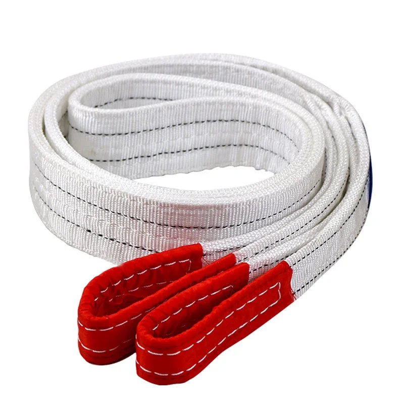 1Tx3M 1Tx1M 2Tx1M 工業用リフティングベルト耐摩耗性白フラットリフティングベルトトレーラースリングクレーン巻上貨物ポリエステル