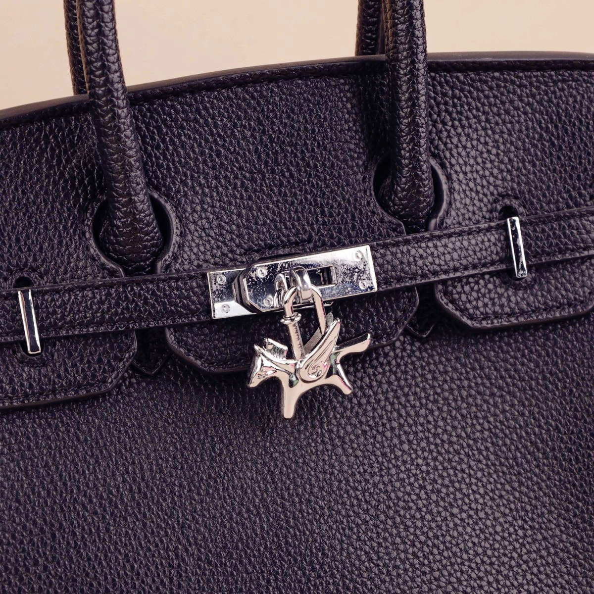 Taschenanhänger für Birkin Kelly Tasche Pegasus Schloss-Charm Vollstahl Tier-Metall-Schloss Taschenanhänger Hochwertiger Charm-Anhänger