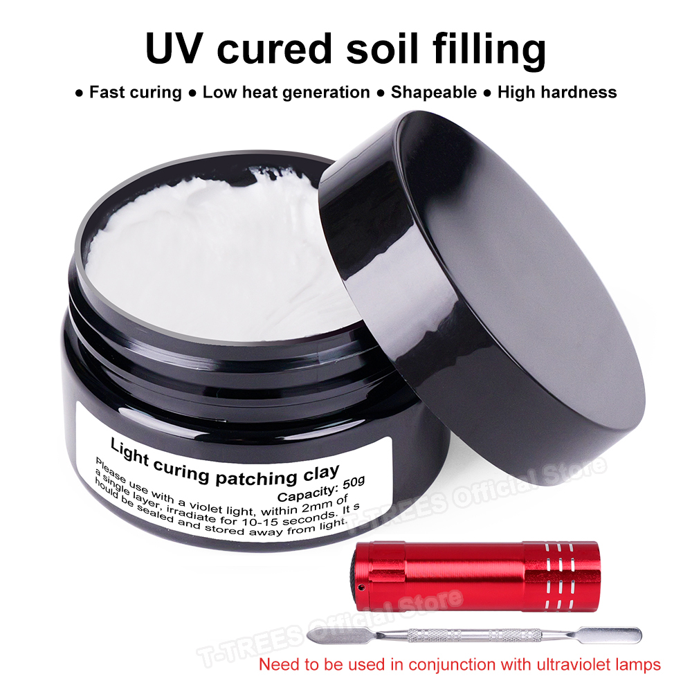 ดินเหนียวสำหรับเติมรอยแตกแบบ 3 มิติ สำหรับเครื่องพิมพ์ 3 มิติ ชนิด UV Cured และ Light Cure Putty สำหรับซ่อมแซมโมเดลงานพิมพ์ 3 มิติ