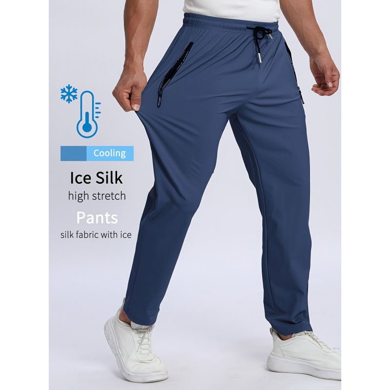 Calças de ginástica masculinas, calças esportivas masculinas, respiráveis, para o verão, absorção de umidade, pesca, futebol, novas