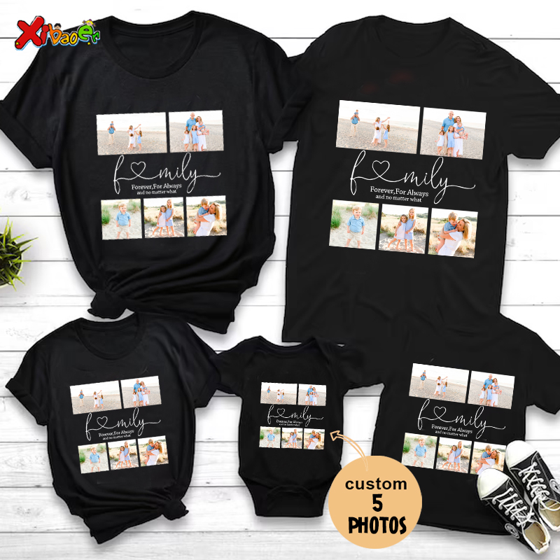 Kaus Foto Pakaian Cocok Keluarga Kaus Bayi Balita Foto Kustom Pesta Pakaian Anak Perempuan Pakaian Anak Laki-laki Cocok untuk Anak-anak Diy