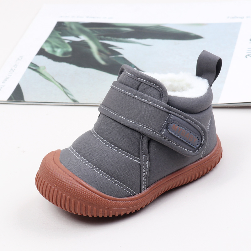 Botas quentes para crianças com sola macia, adoráveis botas de inverno para meninos e meninas, botas infantis multicoloridas para outono e inverno