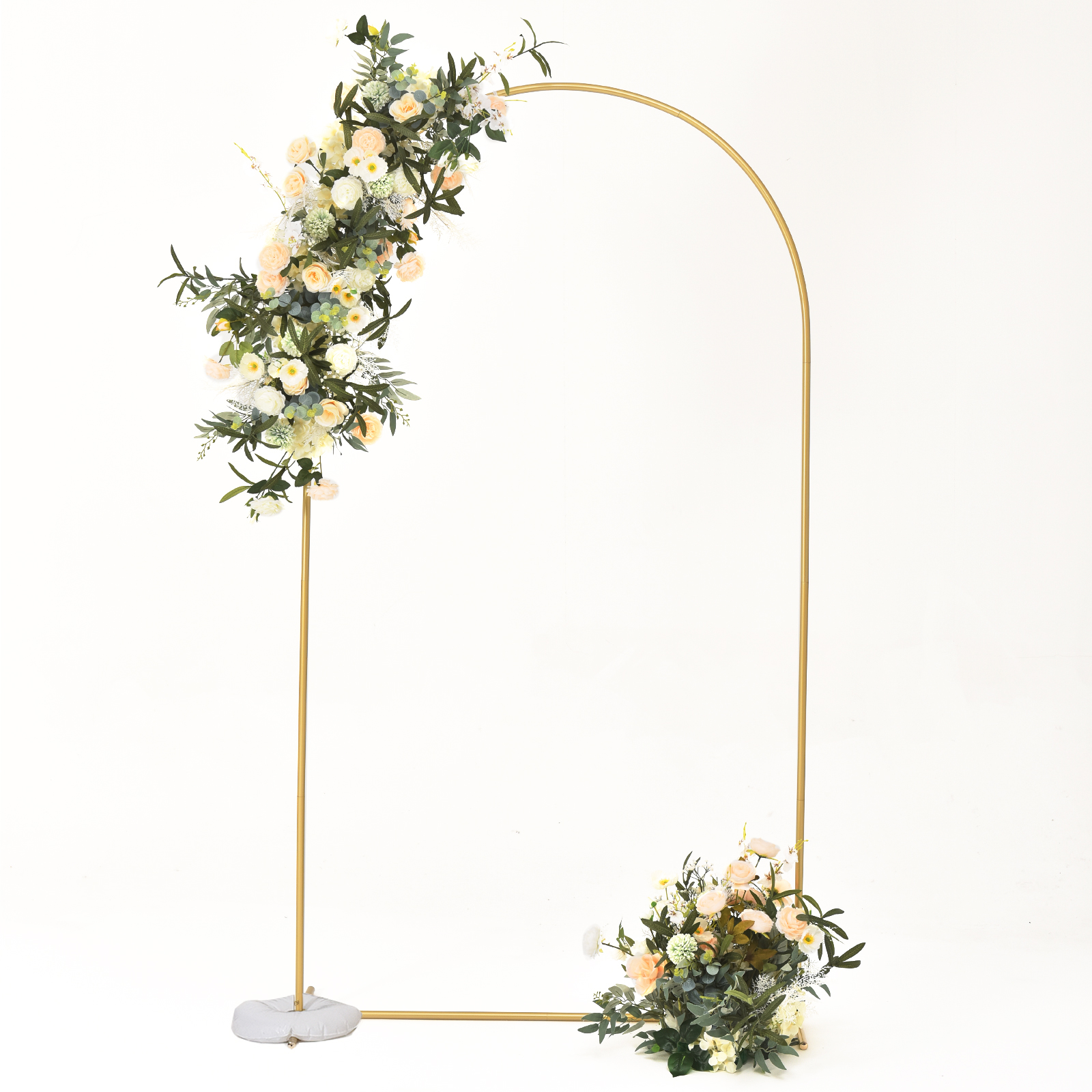 7.2FT Gold Metal Arch Backdrop Stand Heavy Duty Iron Frame for Wedding Birthday Baby Shower Floral Balloon Arch Ceremony Photo Booth Decor