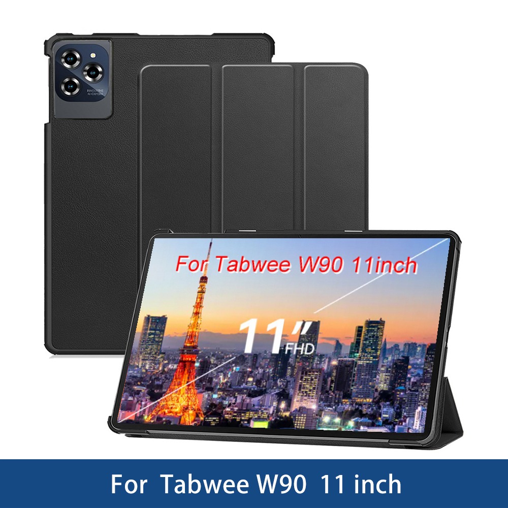 Para funda tabwee w90 2025 11 "capa para tablet inteligente suporte triplo capa magnética com capa traseira de pc rígido