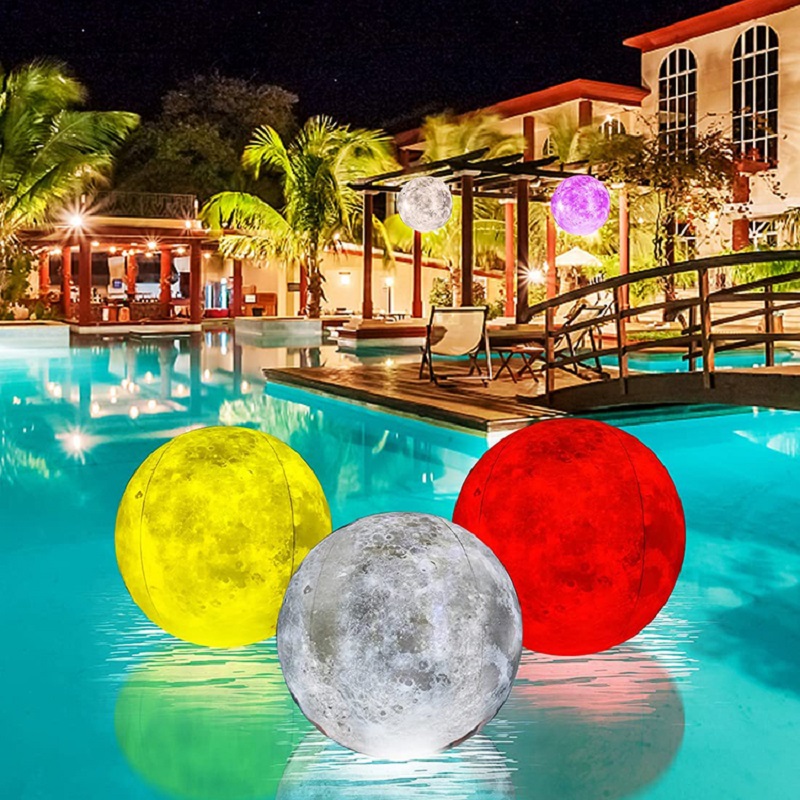 PVC40cm ดวงจันทร์ led16 สีรีโมทคอนโทรล light ball สระว่ายน้ํากลางแจ้งรูปแบบพองลอย ball beach ball