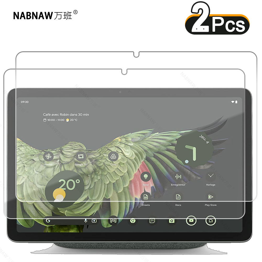 2 peças hd protetor de tela à prova de riscos vidro temperado para google pixel tablet 10.95 Polegada 2023 filme revestimento oleofóbico