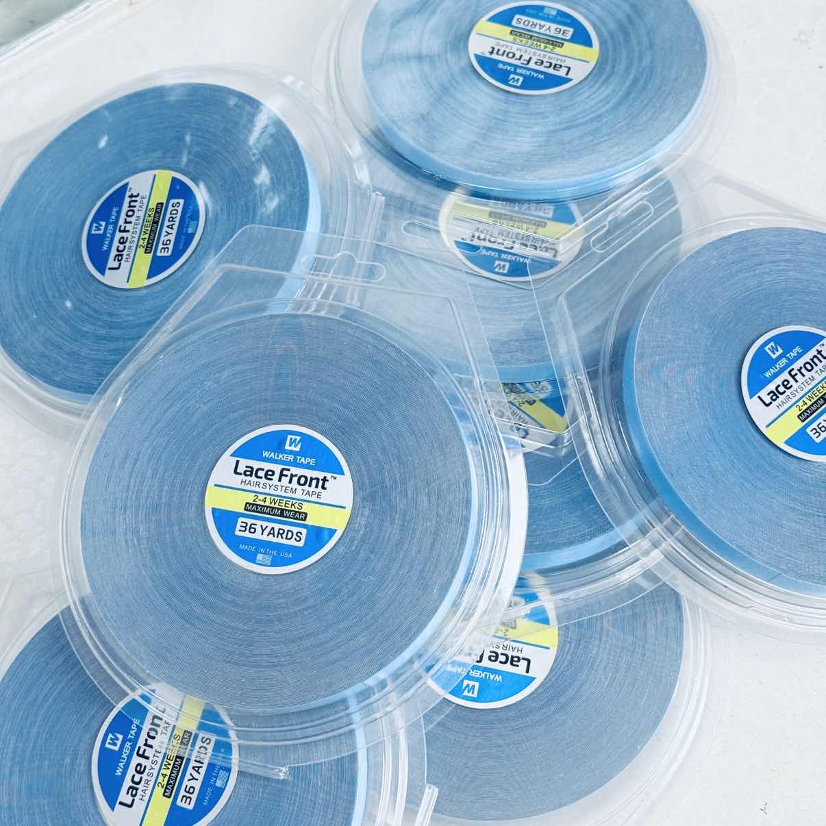 Taśma do systemów włosów 36 jardów, dwustronna taśma Walker, niebieska taśma do peruk typu lace front, taśma do tupecików, odporna na pot, ultra mocna taśma do peruk 0,8/1/1,2/2 cm