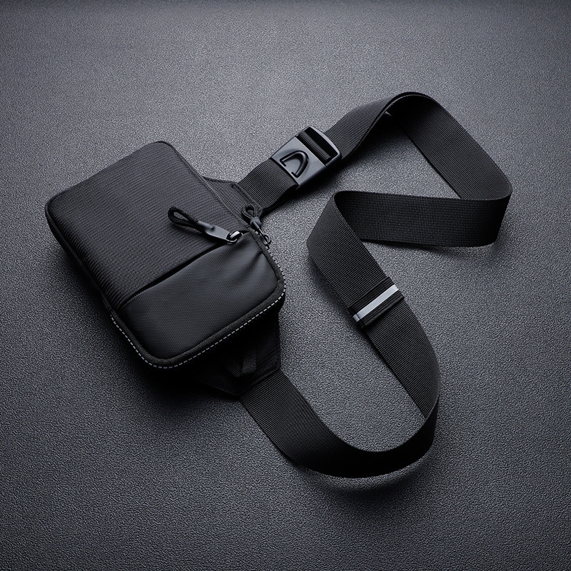 Bolso de hombro informal para hombre, bolsa de nailon impermeable para deportes al aire libre, correr, ciclismo, cinturón, bolsa de viaje para teléfono de gran capacidad