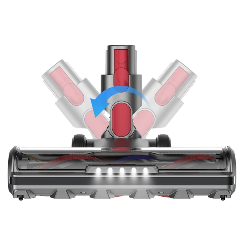 HOMEFISH Direktantrieb-Reinigungskopf kompatibel mit Dyson V7 V8 V10 V11 V15 Staubsauger für Kurzflor-Teppiche und Hartböden