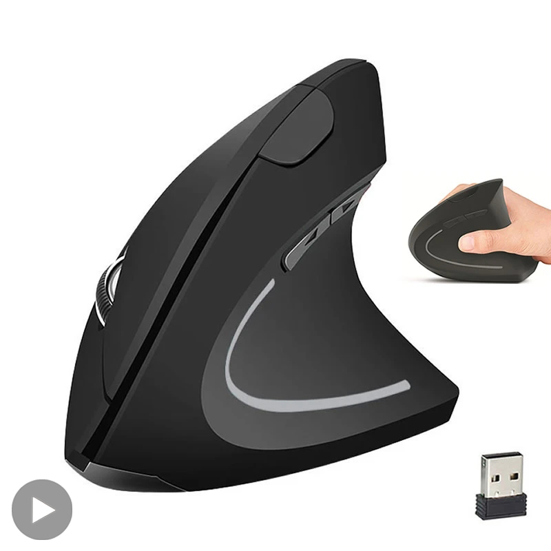 Ratón USB inalámbrico Vertical, ergonómico, recargable, portátil, para Gamer, ordenador, portátil, Notebook, accesorios para juegos, Mous