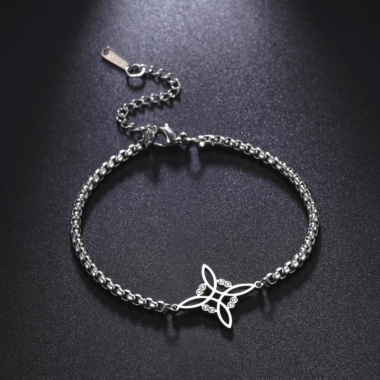 Skyrim Witchcraft Witch Knot Charm Bransoletka damska ze stali nierdzewnej Bransoletki na rękę Wicca Amulet Biżuteria Prezent 2025