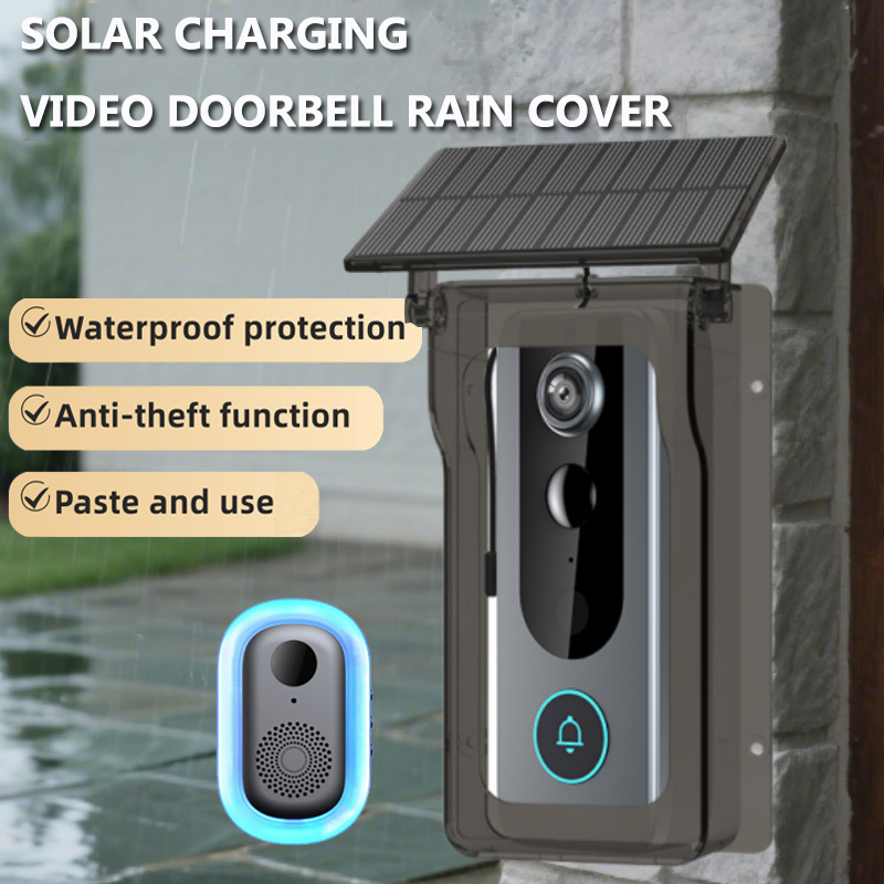 Campainha sem fio externa à prova d'água ip65 com câmera solar contra chuva Tuya Eye Digital Door Peepholes Smart Home Video Intercom