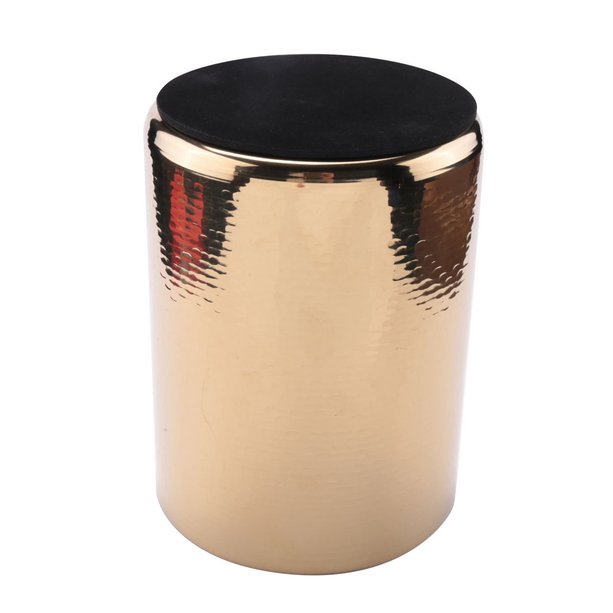 Cubo de champán de acero inoxidable, cubo de vino de hielo martillado para el hogar, enfriador de vino KTV, cubo cuadrado de hielo, cubo de cerveza, dorado