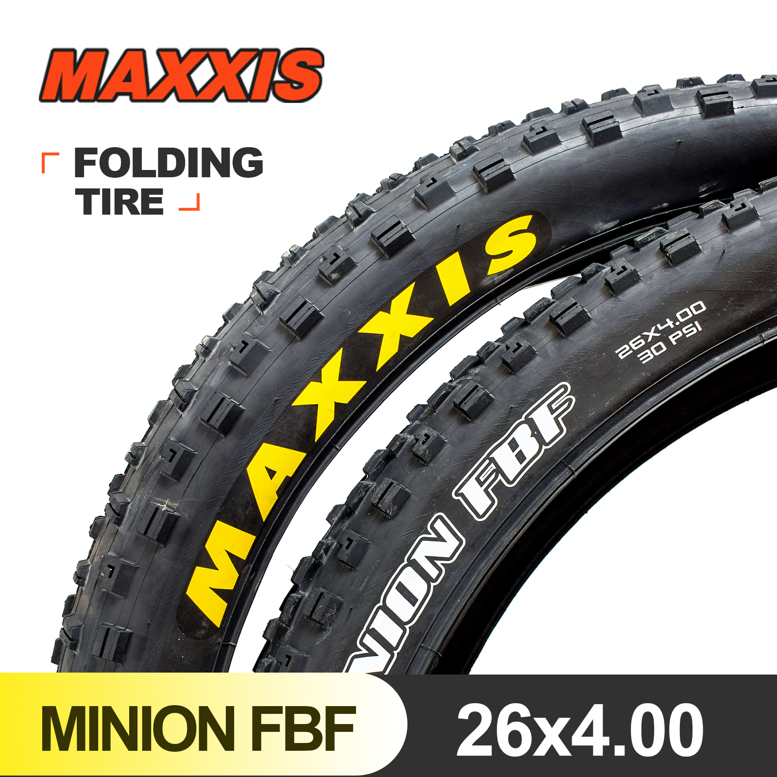1pc MAXXIS 26 Minion FBF FBR 26*4.0 26*4.8 Ban Sepeda Gunung Lipat MTB Untuk Trial Ride Fat Bike Plus Low Rolling Bicycle Part