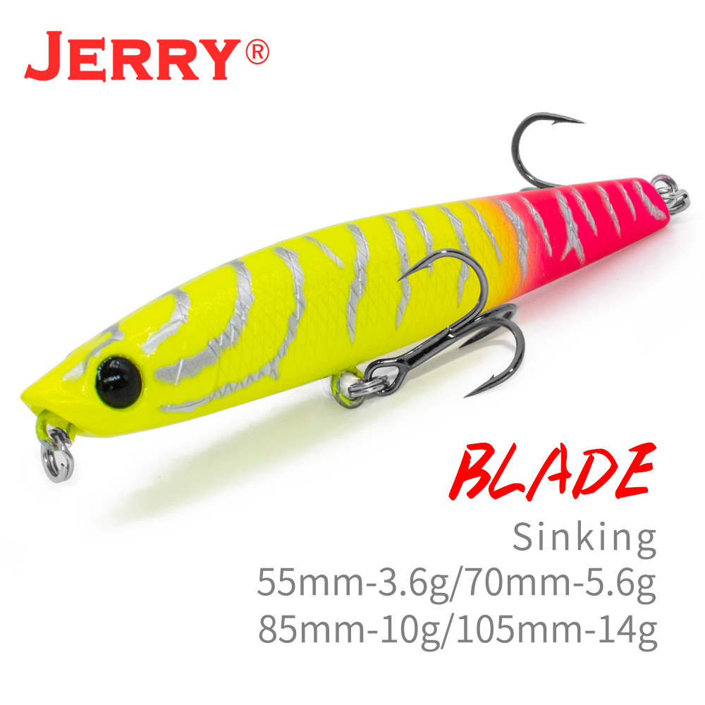 Jerry Blade hundimiento lápiz señuelo Pesca agua salada agua dulce cebo duro buceo profundo 85mm 105mm cebo Artificial
