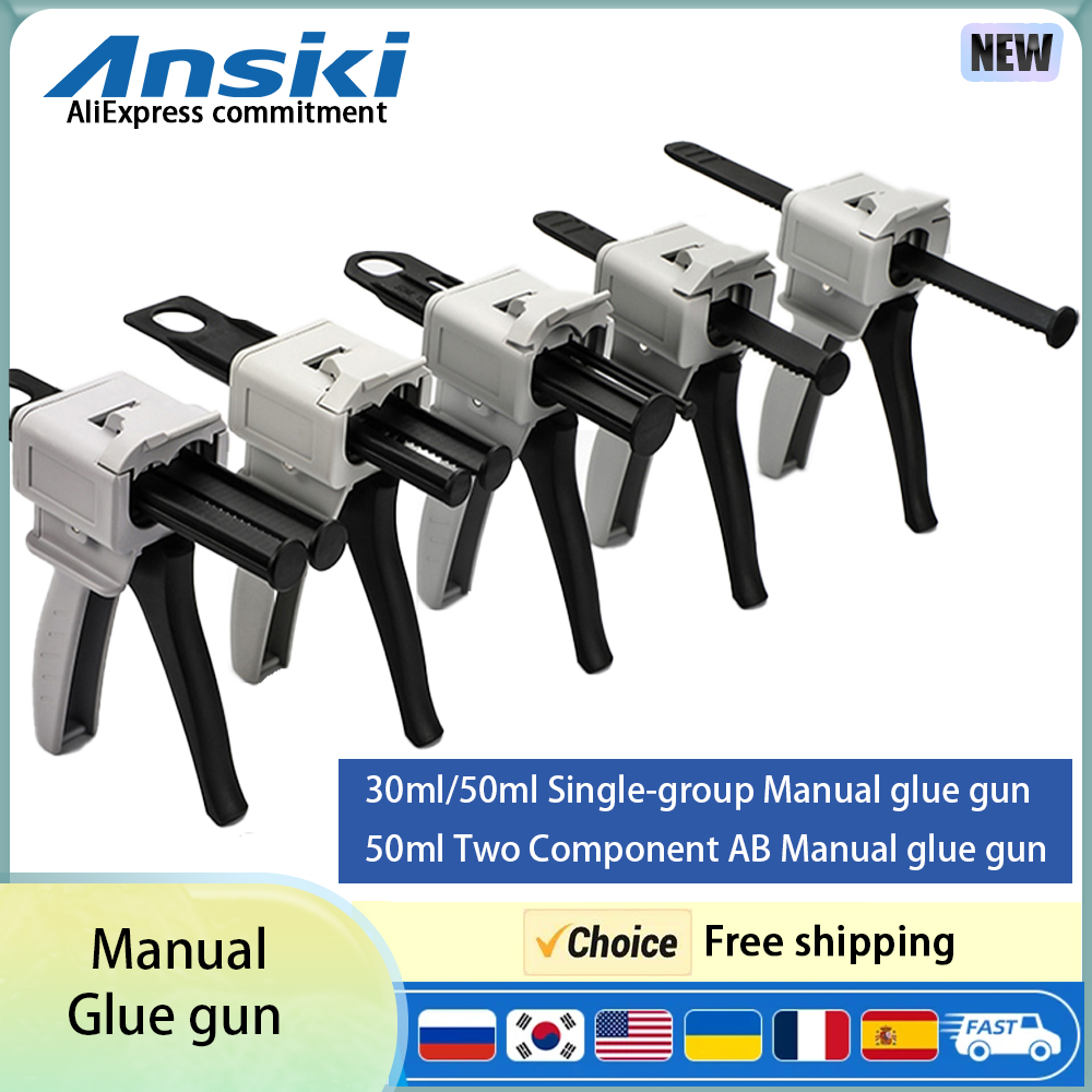Ręczny pistolet do klejenia Pistolet do dozowania AB Klej epoksydowy Pistolet do klejenia 1:1 2:1 10:1 Aplikator Klej Klej Ściśnij Mieszany Ręczny pistolet do uszczelniania