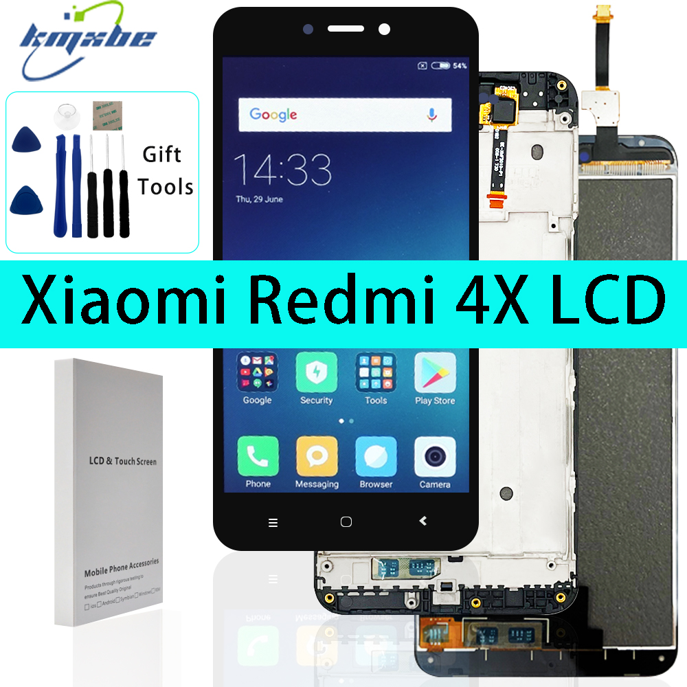 Pantalla LCD de alta calidad de 5,0 pulgadas para Xiaomi Redmi 4X, montaje de digitalizador con pantalla táctil con marco para Redmi 4x, piezas de repuesto LCD