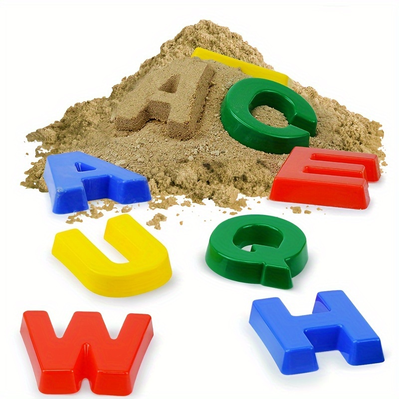 ABC aprendizaje alfabeto molde de arena letras mayúsculas juguete de playa juego para niños pequeños juego de partido clasificación de colores juguetes Montessori