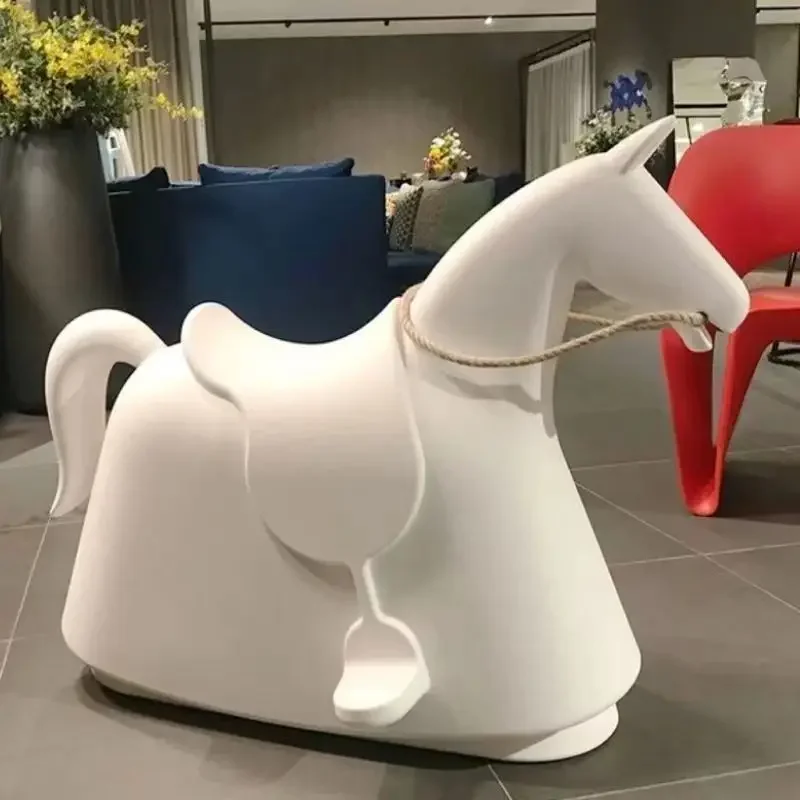 Kreatywny fotel bujany stołek dla zwierząt Decor zabawki z kreskówek małe krzesła dla koni salon stołki zabawkowe