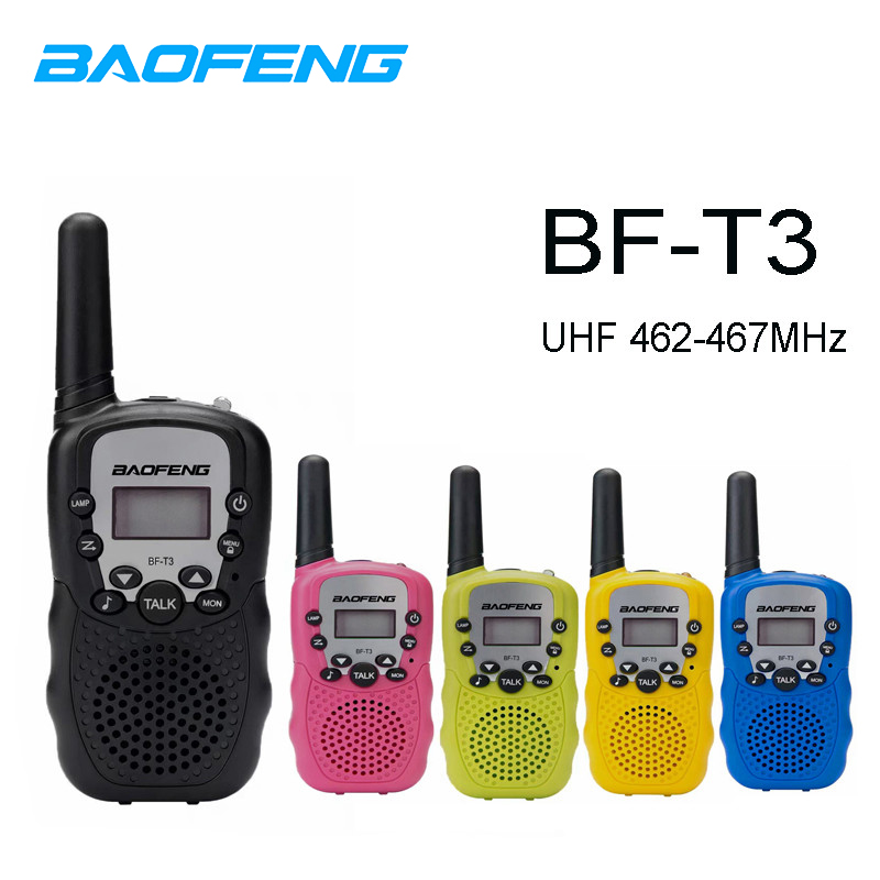 2 個 baofeng T3 トランシーバー 3-10 キロトーク範囲インターホンキッズ大人のための屋外アドベンチャーデュアルバンド fm トランシーバ bf t3
