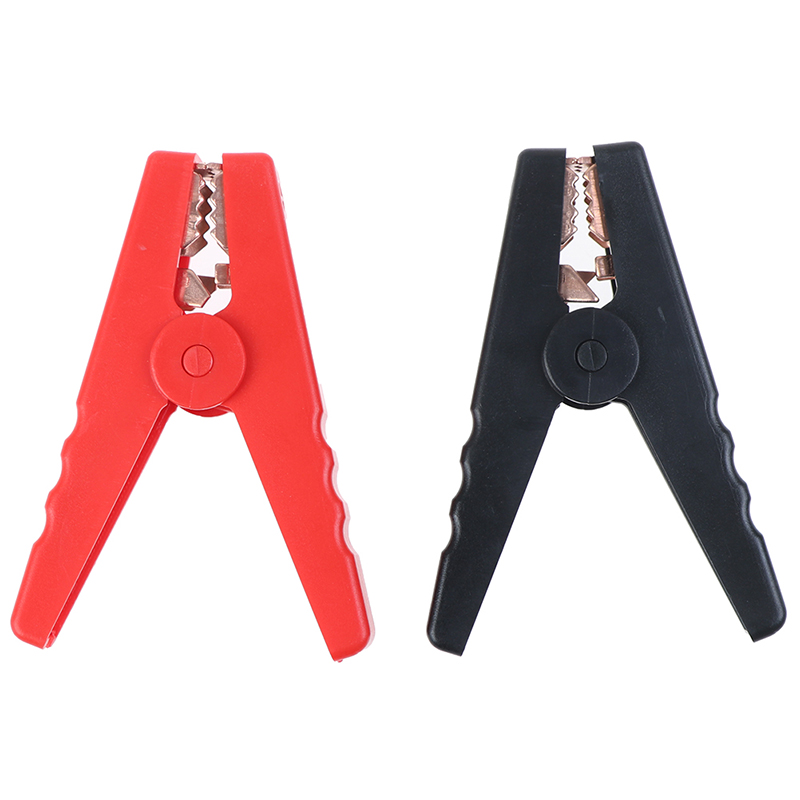2Pcs 100A Large Crocodile Alligator Clips - Insulated Clamps for Car Battery Chargers