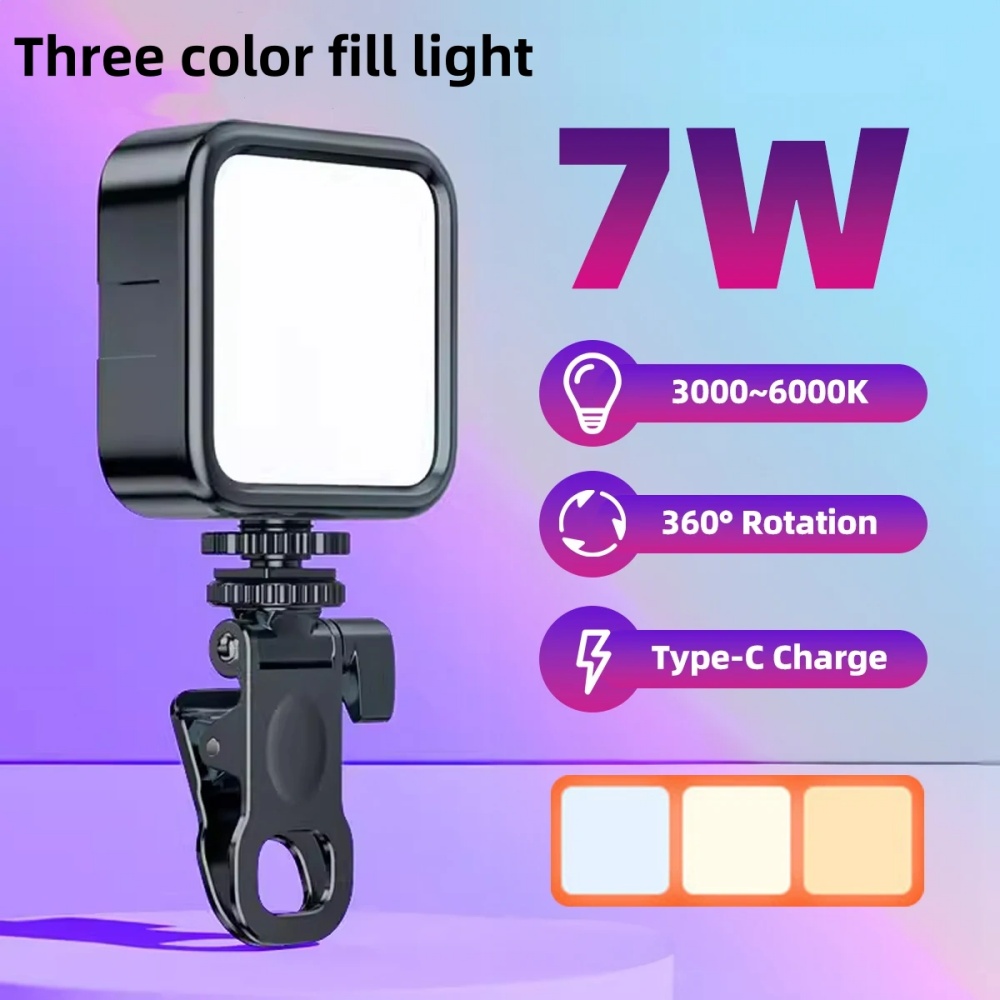 ポータブル LED Selfie ライト iPhone Samsung iPad 携帯電話ラップトップクリップ充電式フラッシュフィル写真ビデオ写真ランプ