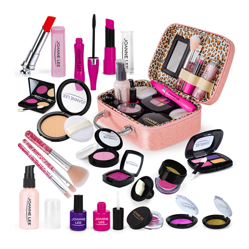 Set simulasi kosmetik anak-anak bermain rumah mainan simulasi Make up lipstik cat kuku mainan pendidikan berpura-pura Makeup permainan perempuan