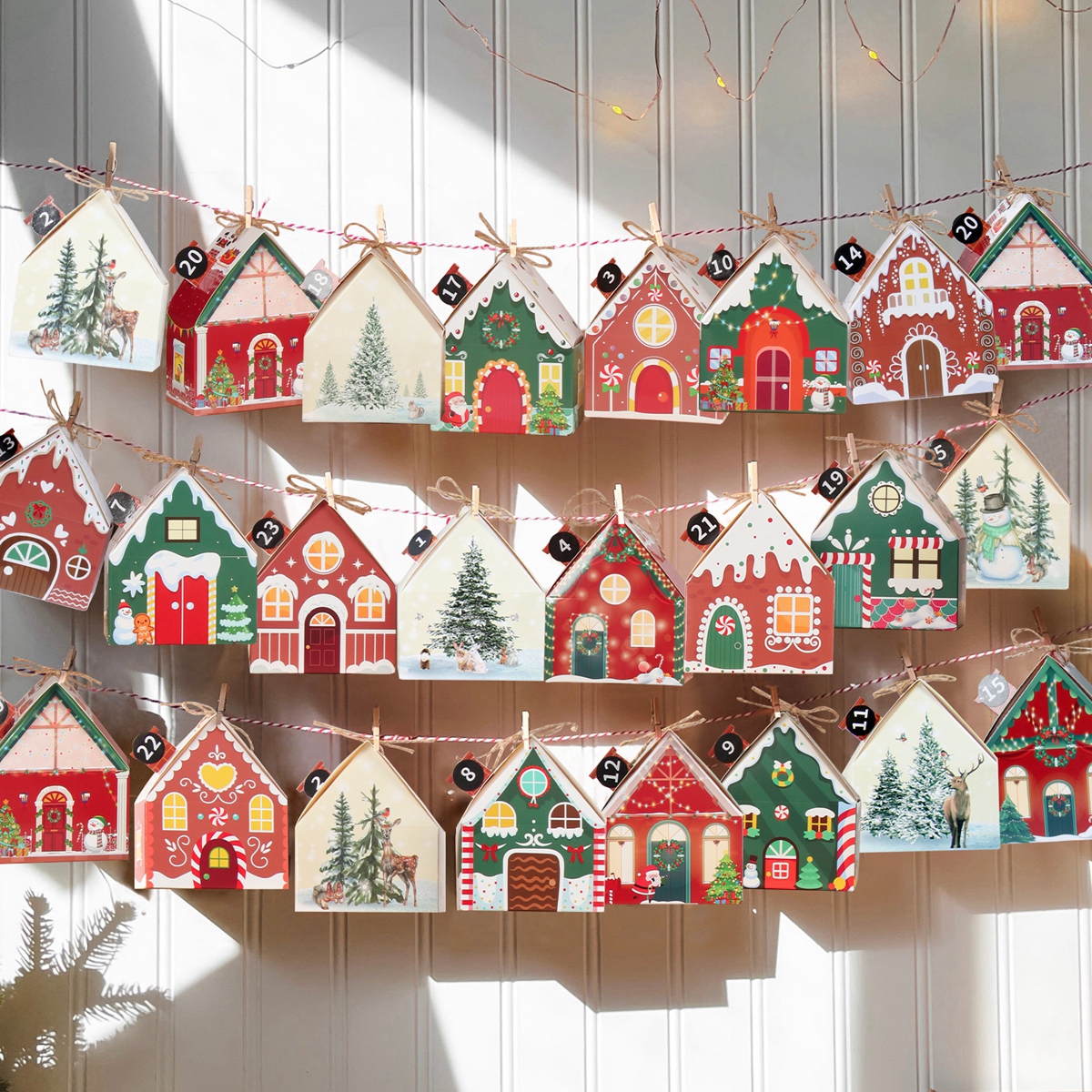 Caixa de papel de natal feliz natal decorações para casa 2024 ornamento da árvore de natal natal navidad presentes natal ano novo 2025