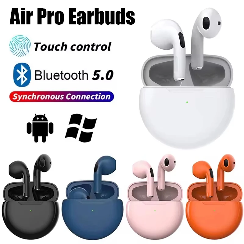 Auriculares TWS Pro 6, inalámbricos por Bluetooth con micrófono, 9D, estéreo, Hifi, para Xiaomi, Samsung, Android