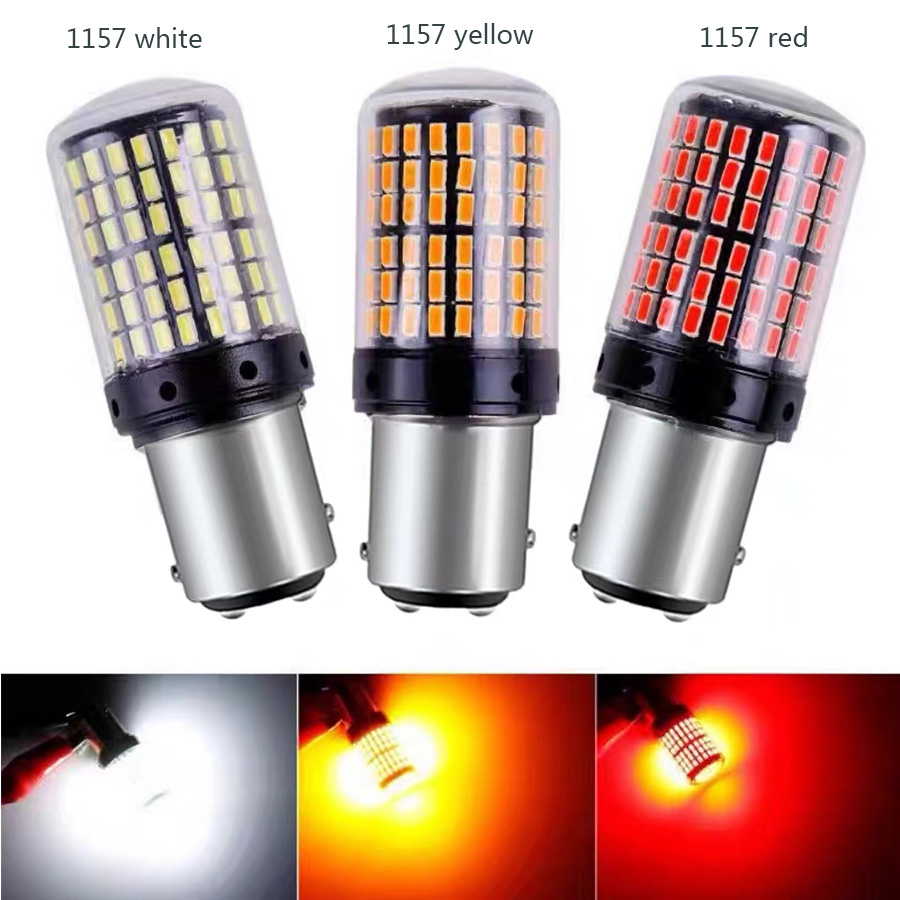 2x1156/1157 144SMD BAU15S PY21W Светодиодные лампы указателя поворота заднего фонаря Canbus 12 В