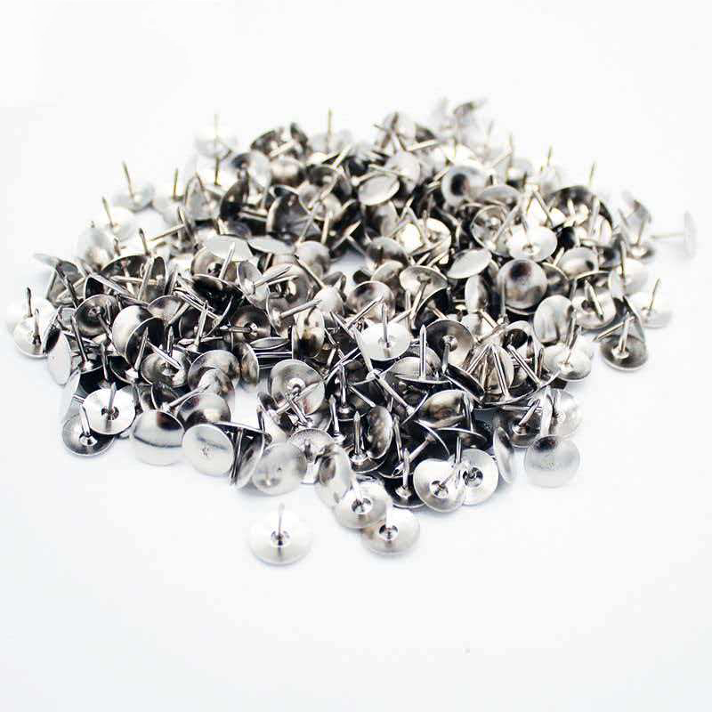 80/240 Uds. Pasador de empuje de Metal de 10mm, clavos de fijación fuertes chapados en níquel, chinchetas de pared de paneles de madera, papelería y suministros de oficina