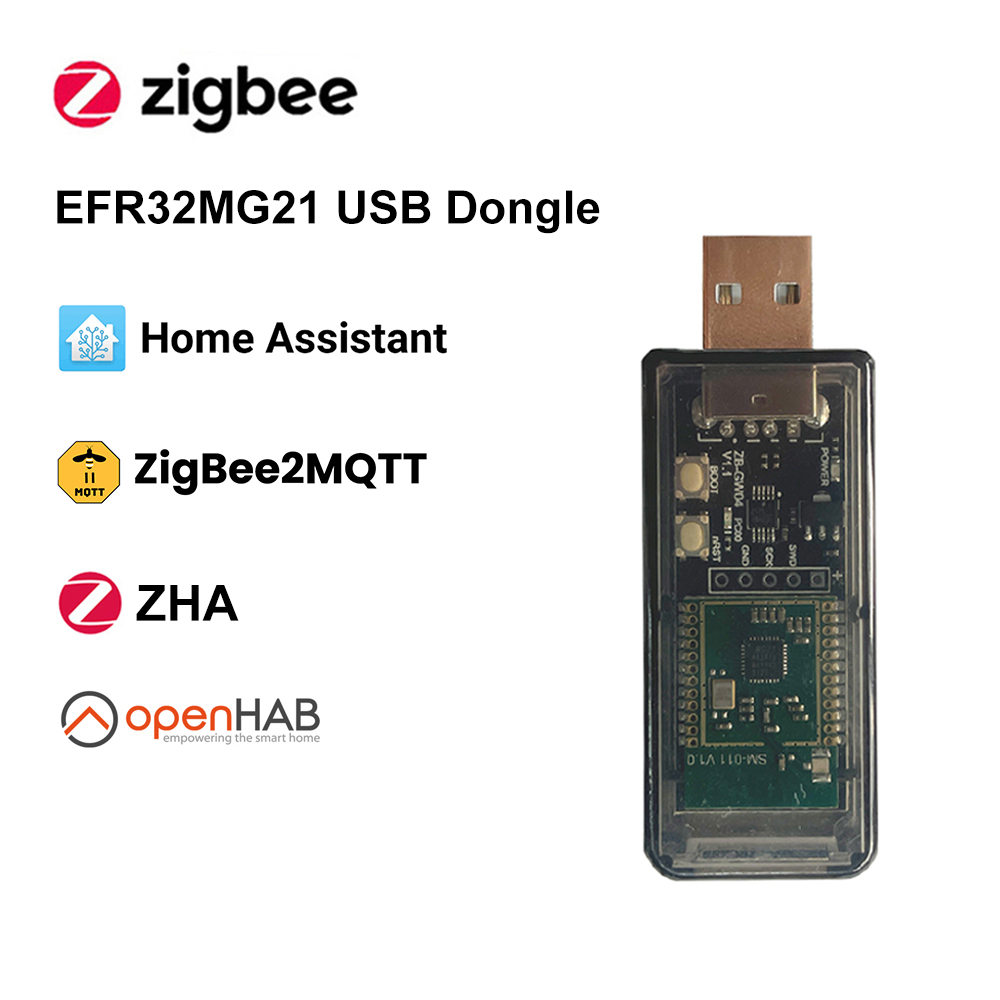 Dongle USB ZigBee Smart Gateway, módulo de Chip USB de puerta de enlace de antena PCB HUB de ZB-GW04 para hogar inteligente, funciona con asistente doméstico ZHA Z2M