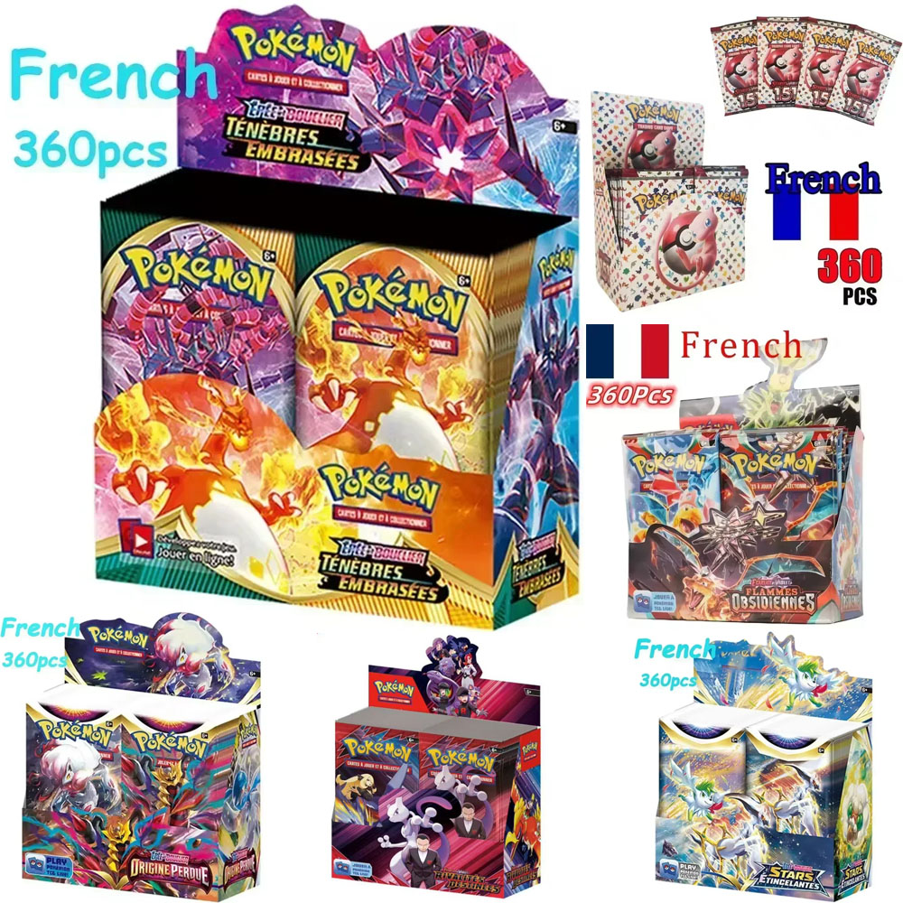 360P Französisches Pokémon TCG: Ecarlet & Violet Etsncelles Astral Radiance Obsidian Flames Booster Box Pokémon-Kartenspiel 36-Pack Box