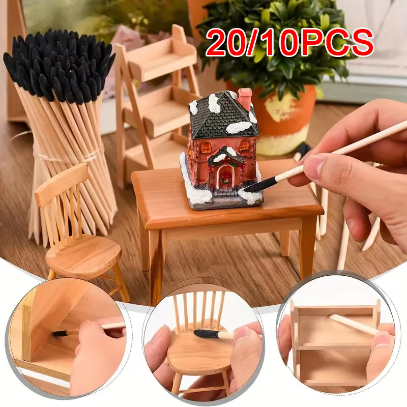 10/20 Stück Mehrzweck-Schleifstäbe – präzise mattierte Spitzen und Flachkopf – ideal zum Basteln und Modellbau