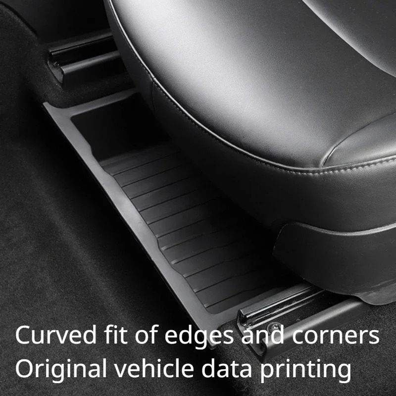 Scatola portaoggetti sottosella per Tesla Model X 2018-2023 Cassetto per auto TPE Tipo di cassetto nascosto Organizzatore di stoccaggio Accessori interni per auto
