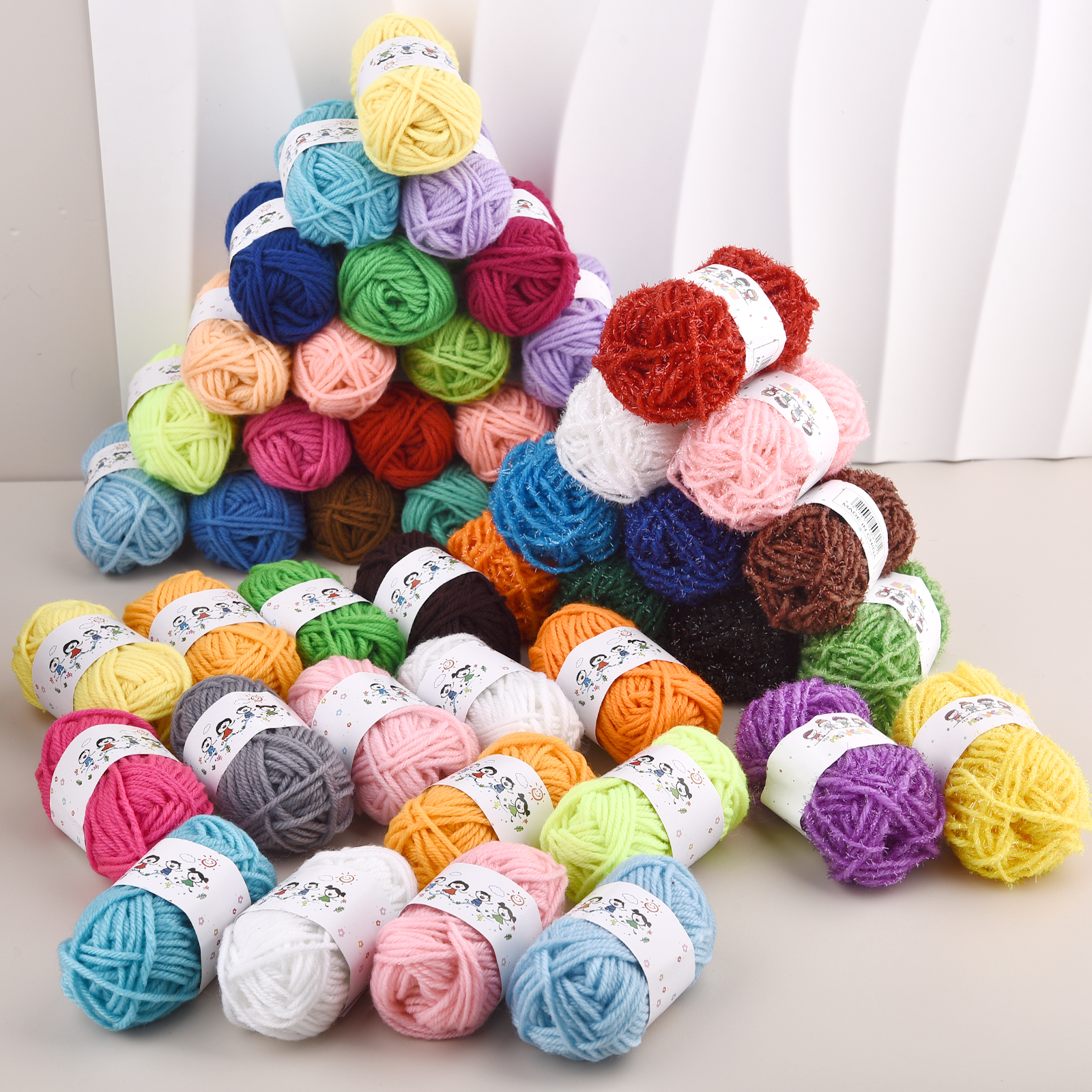 12 pcs/Set Soft Yarn Fine Quality Hand-Knitting Thread Soft Warm DIY Cotton Wool Threads For Handmade Knitting Crochet Yarn Tool