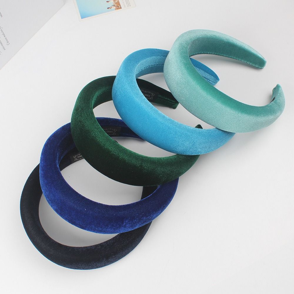 Vrouwen Fluwelen Hoofdband Gewatteerde Haarband Breed Spons Haar Hoepel Band Accessoires